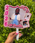 Custom Graduation Handheld Fan | Personalized Photo Grad Fan | Class of 2026 Keepsake